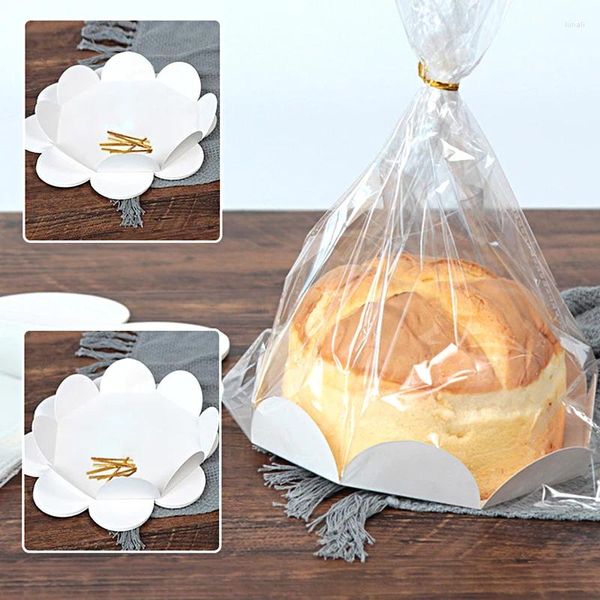 Bakeware Alets 10pcs Pasta Ambalaj Partisi Pastane Ekmek Kağıt Tepsisi Yemek Tatlı Pişirme Tost Düğün Hediye Çantası Ev Dekorasyon