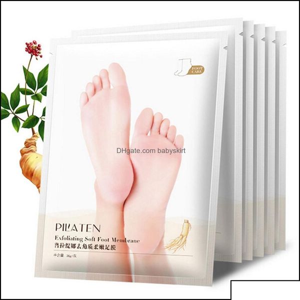 Tratamento de pés 1 par Pilaten Esfoliante Tratamento Pé Máscara Meias para Pedicure Bebê Peel Pés Máscaras Cuidados com a Pele Cosméticos Peeling Drop Dhvzi