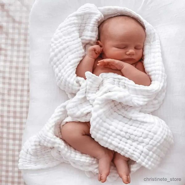 Decken, Wickelschichten, Wickeldecke, Babydecken, Bio-Bettwäsche für Neugeborene, Steppdecke, weiße Farbe, Baby-Badetuch