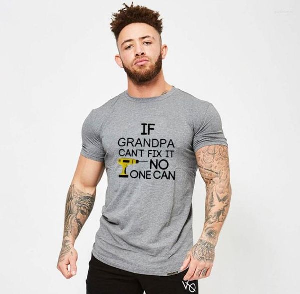 Camisas masculinas 2023 estilo se o vovô não puder consertar, ninguém pode vender camiseta -40