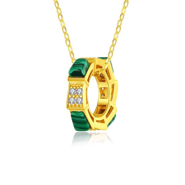 Charmoso colar de pingente de pedra retro pavão feminino Moda de luxo 3A Zircão S925 Colar de prata fêmea fêmea de 18k Chain de colar de ouro de 18k Presente de jóias sofisticadas