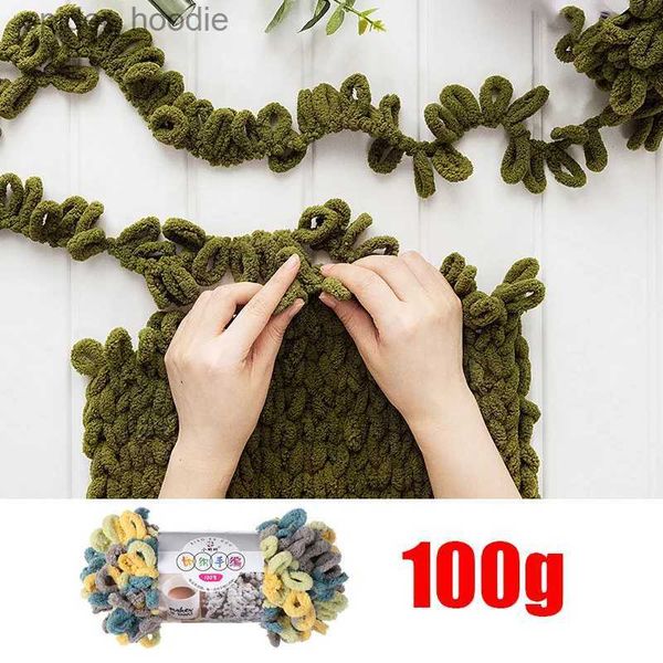 Garen 100g dik garen voor breien DIY Finger Loop Garen Handgebreide Home Kussen Deken Cirkel Lijn Chenille Garen L231130