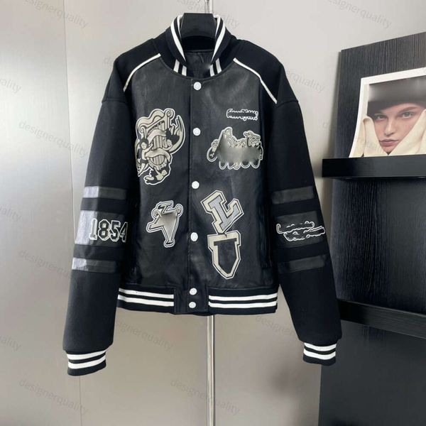 Baseball Jacke Winter Leder 3D Gedruckt Strickjacke Mantel Designer Männer und Frauen Lose Sweatshirt Hip Hop Herren Kleidung