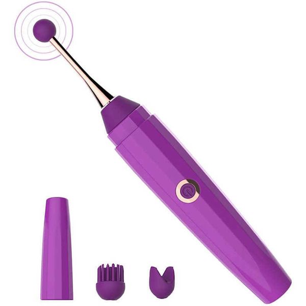 vibratori Carica stimolante Bastone per massaggio Masturbazione femminile 10 Frequenza Forte shock Orgasmo Penna Prodotti sessuali per adulti