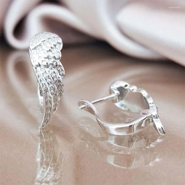 Orecchini a bottone Ala estetica Colore argento per donna Uomo Fidanzamento Matrimonio Accessori per orecchie delicate Gioielli alla moda per feste