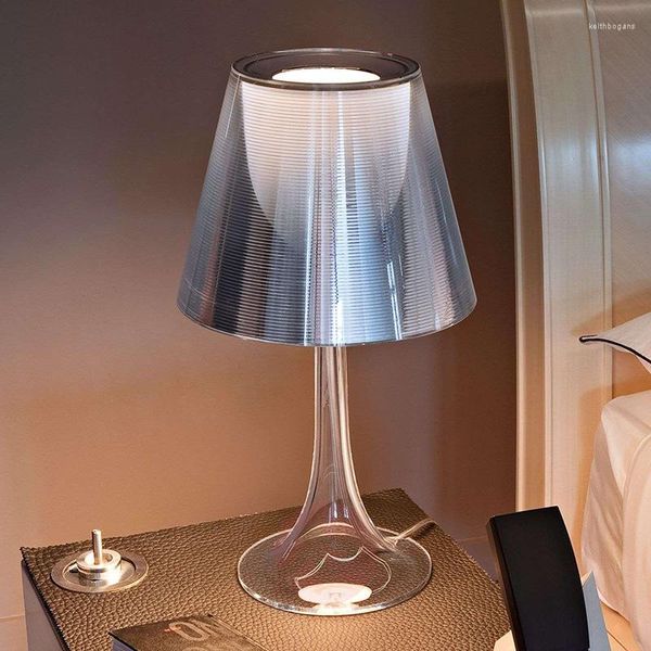 Lâmpadas de mesa modernas lâmpada de xícara de vinhos quarto quarto el office sofá lateral de cabeceira vermelha transparente preto amarelo mesa de leitura luz