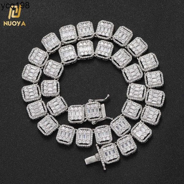 Hip Hop Jóias Iced Out Colar Bling Diamante Ouro Branco Clustered Corrente de Tênis Gargantilha Para Mulheres