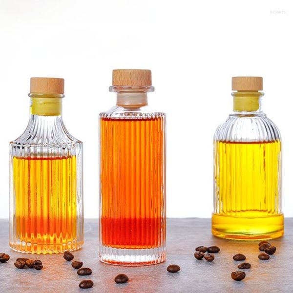 Aufbewahrungsflaschen 140–250 ml Mini-Weinflasche in Rautenform mit Korkstreifen, Whisky, Brandy, Wodka, Shochu, Flachmann, Getränkebehälter