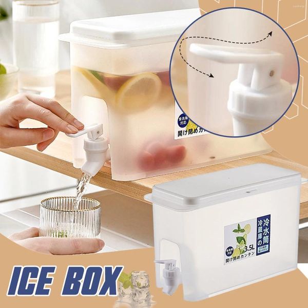 Garrafas de água Garrafa fria com torneira Limonada Cool Bucket Ice Fruit Box 27 Tote