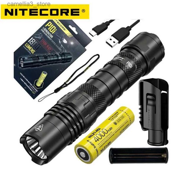 Tochas Nitecore P10i 1800 Lumens Lanterna Tática LED Tocha Tipo-C Recarregável Lanterna de Geração NL2140i 4000mAh Bateria Q231130