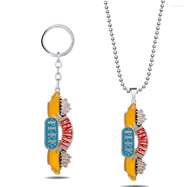Porte-clés émission de télévision amis Logo collier porte-clés Central Perk Coffee Time porte-clés pendentif ami cadeau bijoux Chaveiro