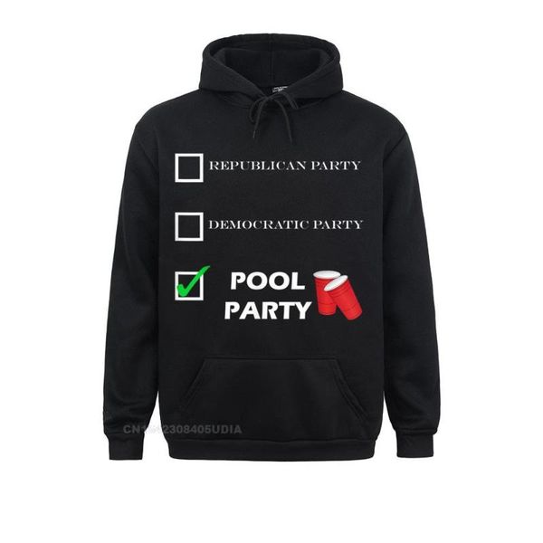 Herren Hoodies Sweatshirts Politische Party Pool Erwachsener Humor T-Shirt Sommer Herbst Familie Langarm Modische Kleidung Männer