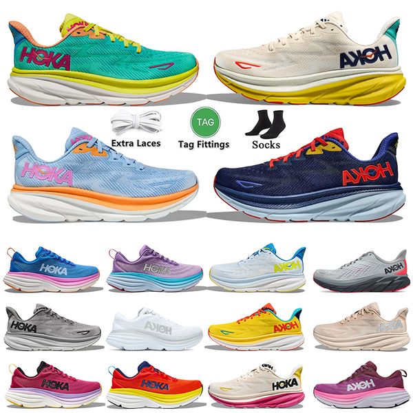 2024 Новые кроссовки Hoka Clifton 9 Bondi 8 Free People Hokas Shoe Женские мужские эгг-ног Ледяной синий цикламен Сладкая сирень на кроссовках Cloud Clifton8 Спортивные кроссовки для бега