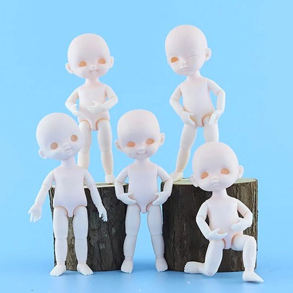 Muñecas Cuerpo Juguete 16 cm 13 Juguetes articulados móviles para niñas Regalo Mini Cabeza calva BJD Baby Doll DIY Desnudo Desnudo 231130