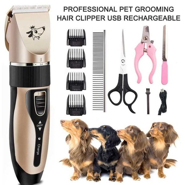 Profissional cão de estimação aparador de pêlos clipper animal grooming clippers gato pata garra cortador de unhas máquina barbeador elétrico scissor278d