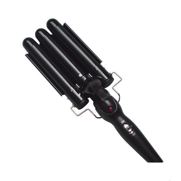 Ferros de ondulação Produtos de cuidadosProdutos de cuidadosProdutos de cuidado Curling Iron Cerâmica Triple Barrel Curler Irons Onda de cabelo Waver Styling Tools Hai Dhyoq