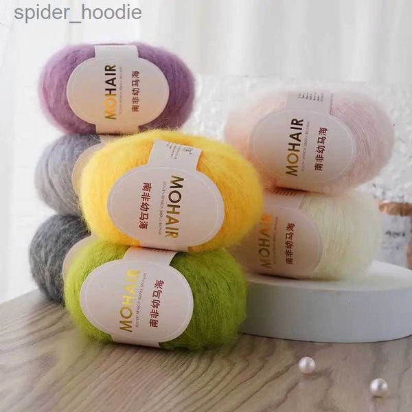 Garn 5pcsx25g Mohair Garn extra weich war warmes Baby Wolle Häkelgarn für Hand stricken Pullover SHL Schal DIY Material Lagen L231130