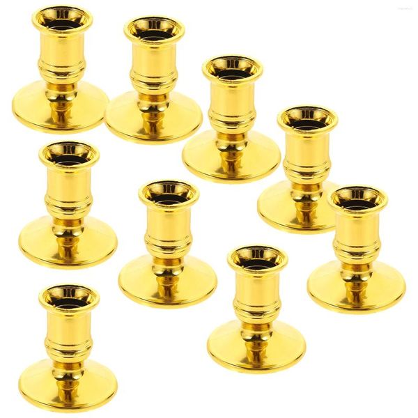 Castiçais Tealight Titular Copo Base Eletrônica Decorações de Mesa de Ouro Castiçais