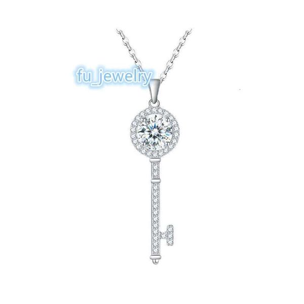 Commercio all'ingrosso 925 sterling silver vvs diamante moissanite pendenti placcato oro 18 carati natale ascolta portachiavi collana gioielli