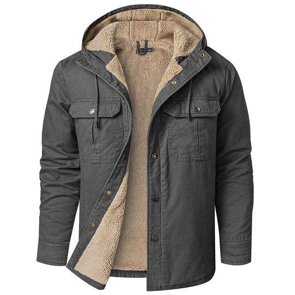 Masculino para baixo parkas eua tamanho com capuz parka jaqueta grossa lã quente inverno à prova de vento militar casual casaco 231129