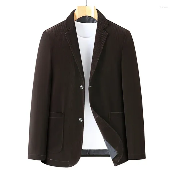 Männer Anzüge 2023 Plus Größe Anzug Lose Frühling Und Herbst Jacke Retro Dunkelbraun Zwei Knopf Blazer Für Männer 5XL 6XL 7XL 8XL