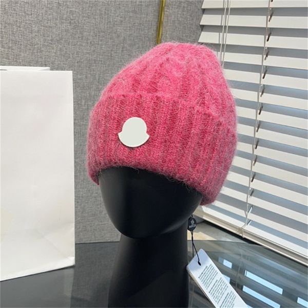 Designer Beanie Skull Caps LuxuryRabbit Hair Strick Hut Marke Strickhüte beliebte Winter warmer Hut für Männer und Frauen klassische Marke Print Strickkappe Hochqualität