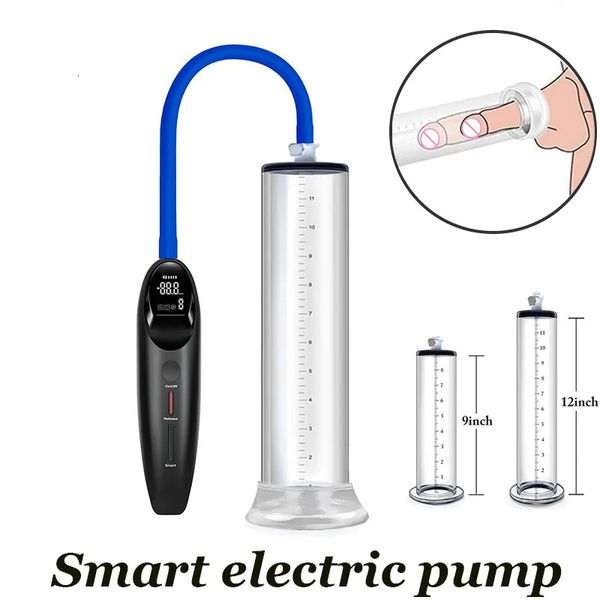 Pompa oyuncakları akıllı elektrikli penis pompa vakum penis büyütücü seks oyuncakları erkekler için erkek mastürbasyon