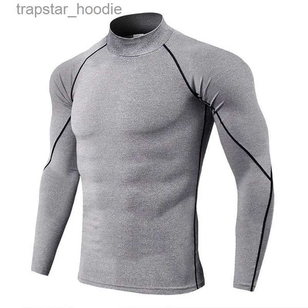 Roupa Interior Térmica Masculina Roupa Interior Térmica Para Homens Gola Alta Camiseta Termica Sport Thermo Camisa Secagem Rápida Roupa Interior Comprimida Roupas Masculinas Bielizna L231130