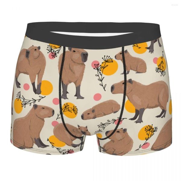 Unterhose Herren Capybara Unterwäsche Wilde Tiere Südamerikas Neuheit Boxershorts Höschen Homme Weich