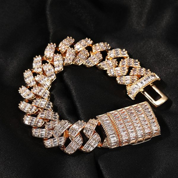 браслет ожерелье моссанит кубинское звено браслет дизайнерские ювелирные изделия мужской браслет мода личность роскошь хип-хоп Iced Out золото серебро розовое золото Vvs женский подарок