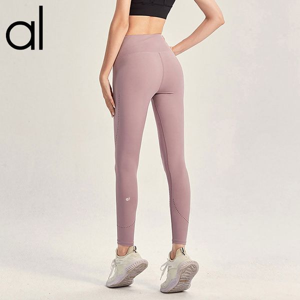 AL Damen-Yogahose, Push-Ups, Fitness-Leggings, weiche, hohe Taille, Hüftlift, elastische T-Linie, Sporthose, schnell trocknende Fitness-Trainingshose zur Fettverbrennung