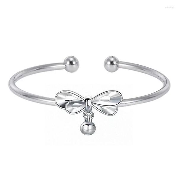 Bangle Design exclusivo Silver Plated Cutiful Casal Romântico Bracelete de Senhoras Enviar Jóias Altas Requintadas de Objetos favoritos