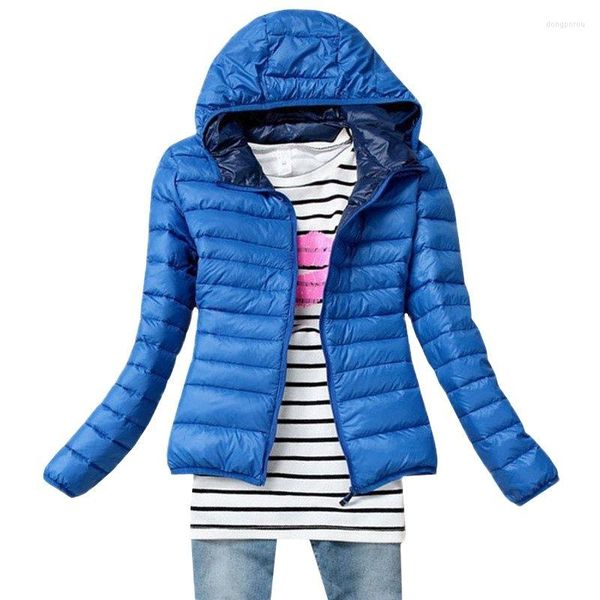 Trench da donna UHYTGF Giacca invernale a 5 colori Capispalla da donna Piumini con cappuccio sottile Donna Parka caldo Cappotto Manica lunga Donna Corta