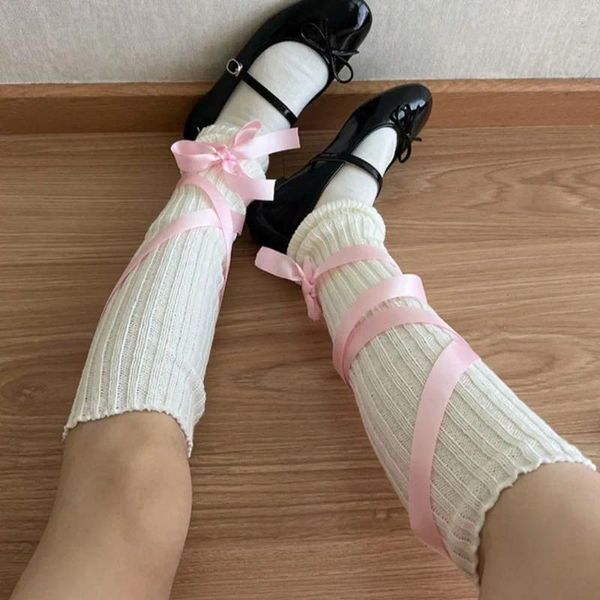 Frauen Socken Süße Harajuku Koreanischen Stil Lolita Elastische JK Band Baumwolle Bein Ärmel Waden Wärmer Y2K Fuß Abdeckungen