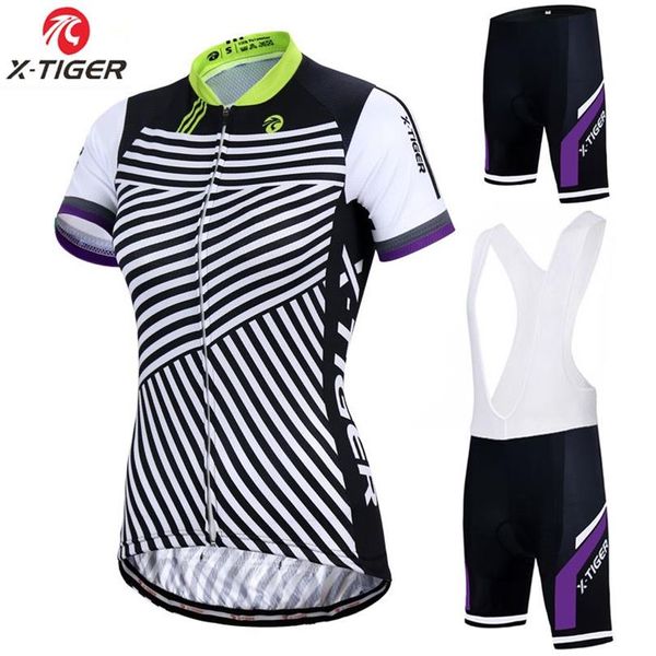 X-Tiger женский комплект велосипедного трикотажа, летняя анти-УФ-одежда для MTB велосипеда, дышащий велосипедный костюм 191g