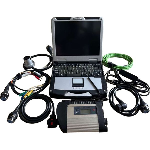 für Mercedes-Diagnosetool MB Star C4 SD Connect Compact4 mit SSD/HDD-Software im Laptop CF-31 i5CPU 4 GB RAM Touchscreen Komplettset win10