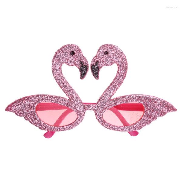 Sonnenbrille Spring Glasses Flamingo Shape Lens Erwachsener Paillettenrahmen zum Aufnehmen von Po