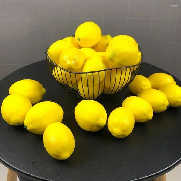 Decorazione per feste 5 pezzi Artificial finte limoni modelli di applicazione di frutta lievita pografia
