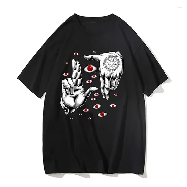 Magliette da uomo Anime Hellsing Ultimate T-shirt Abbigliamento da uomo Grafica Manga Alucard Eyes Harajuku Y2K T-shirt Unisex Estate Top Uomo Streetwear