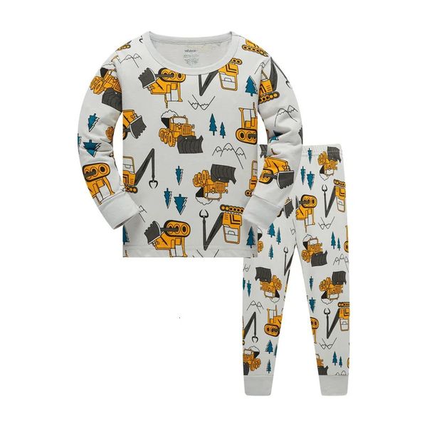 Pyjamas Springen Ankunft 3-8T Cartoon Jungen Nachtwäsche Herbst Winter Baby Pyjamas Kinder Mode Outfits Hause Kleidung Set 2 Stück Anzüge 231129