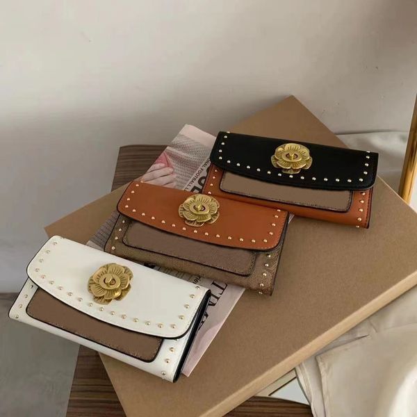 Üç renk uzun ve kısa cüzdan çok işlevli madeni para cüzdanları retro ve kişiselleştirilmiş söğüt tırnak çanta kartı tutucu mini deri clip3011