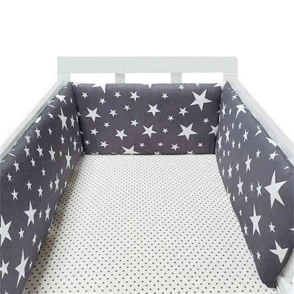 Bebê berçário nórdico estrelas design cama de bebê engrossar pára-choques berço em torno de almofada protetor travesseiros nascidos decoração do quarto 210812250i