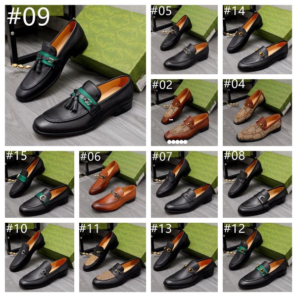 Mocassins de luxo Sapatos casuais designer de moda Mens sapatos de couro genuíno masculino masculino masculino Mocassins Slip On Shoe Man Flats Blue Tamanho 38-45