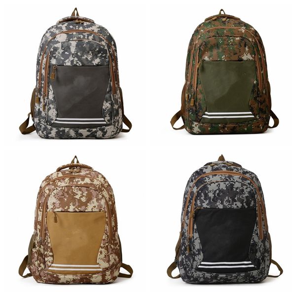 Sacos de viagem Mochila camuflada para laptop Bolsa escolar com compartimento duplo bolso esporte ao ar livre alças acolchoadas mochilas