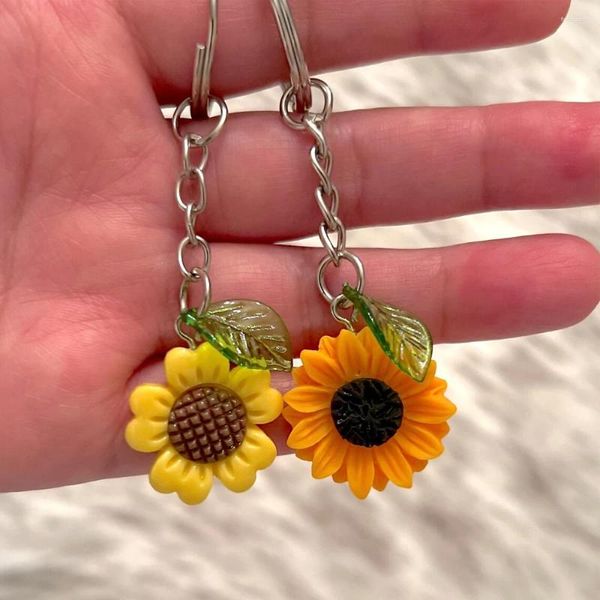 Portachiavi Bellissimi girasoli per la borsa delle chiavi e la custodia Decorazione fai-da-te Simpatico regalo di compleanno di Natale per donne e ragazze adolescenti