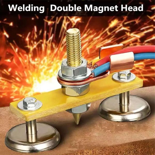 1 шт. магнитный сварочный магнит с сильной фиксированной заземляющей головкой, дуговая сварка, миг