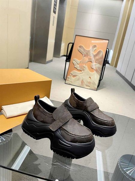 Дизайнерские роскошные повседневные ботинки коричневые женские кроссовки платформы обувь тренажеры винтажные женские кроссовки Archlight Sneakers Boots Top Caffenge с оригинальной коробкой