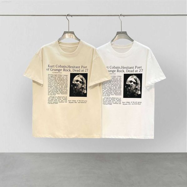 Женская футболка с полицейским освещением Fog Co и брендом Manson, High Street Niche, Nirvana Band, круглый вырез, свободная летняя мужская трендовая одежда