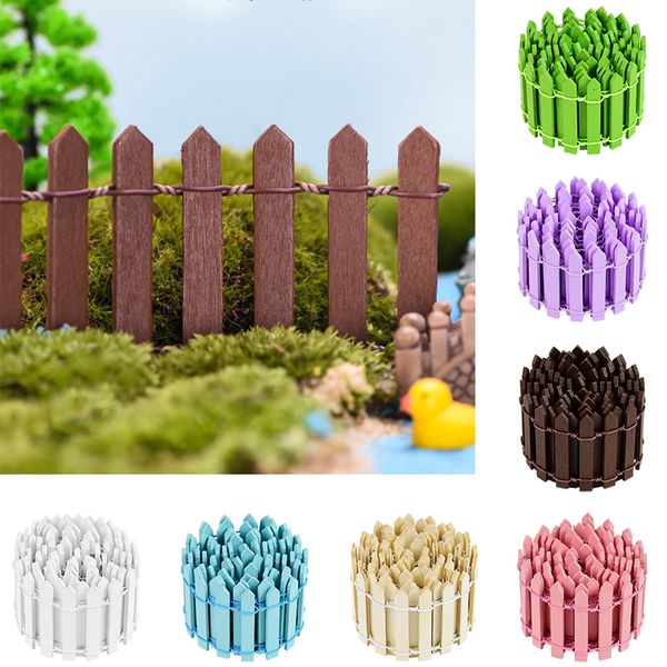 Objetos decorativos Figuras 1005cm3cm mini cerca de madeira de madeira Diy miniature fada jardim de madeira barreira de bonecas de bonecas Craft Home Decoration Acessórios 230428