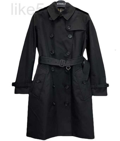 Mulheres Trench Coats Designer Shop Boutique Mid Comprimento Duplo Breasted Windbreaker Casaco Popular Slim Fit Estilo 6HQN